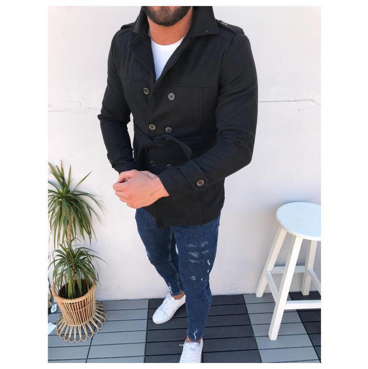 Men's coat with double button placket Lisslune