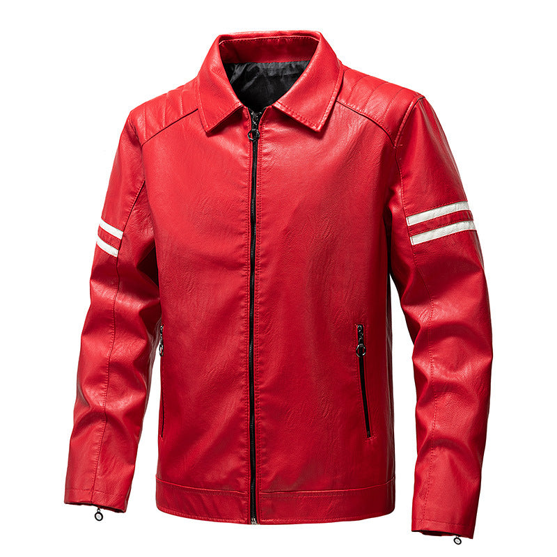 Men's Casual Synthetic Leather Jacket Lisslune