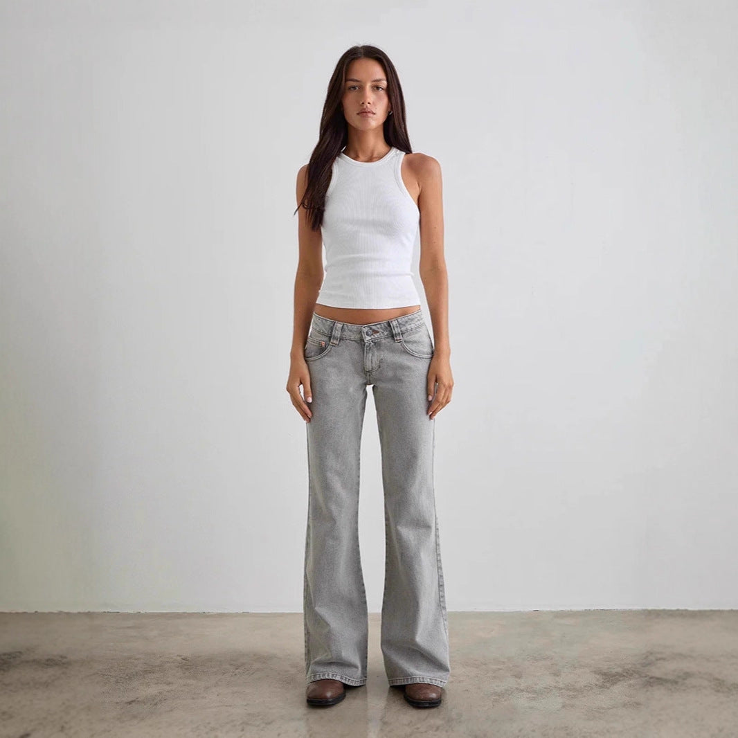 Women's bootcut jeans with a high waist and trendy cut Lisslune