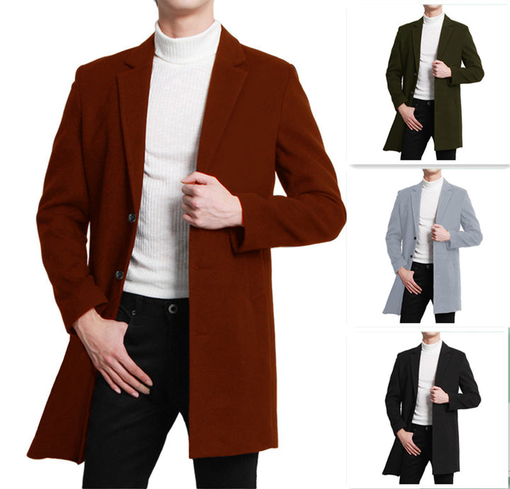 Men's elegant long blazer with modern cut and double button row Lisslune