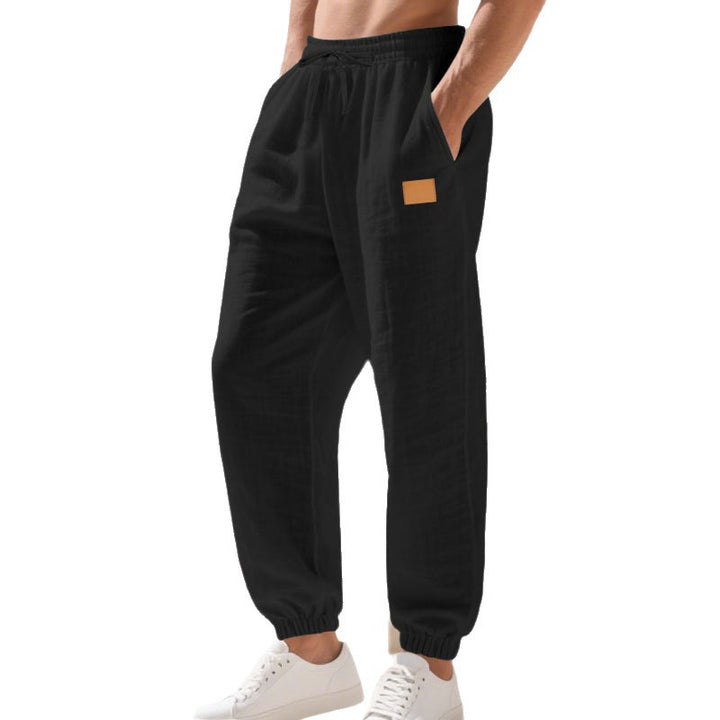 Men's Casual Beach Pants with Elastic Waistband and Practical Side Pockets Lisslune