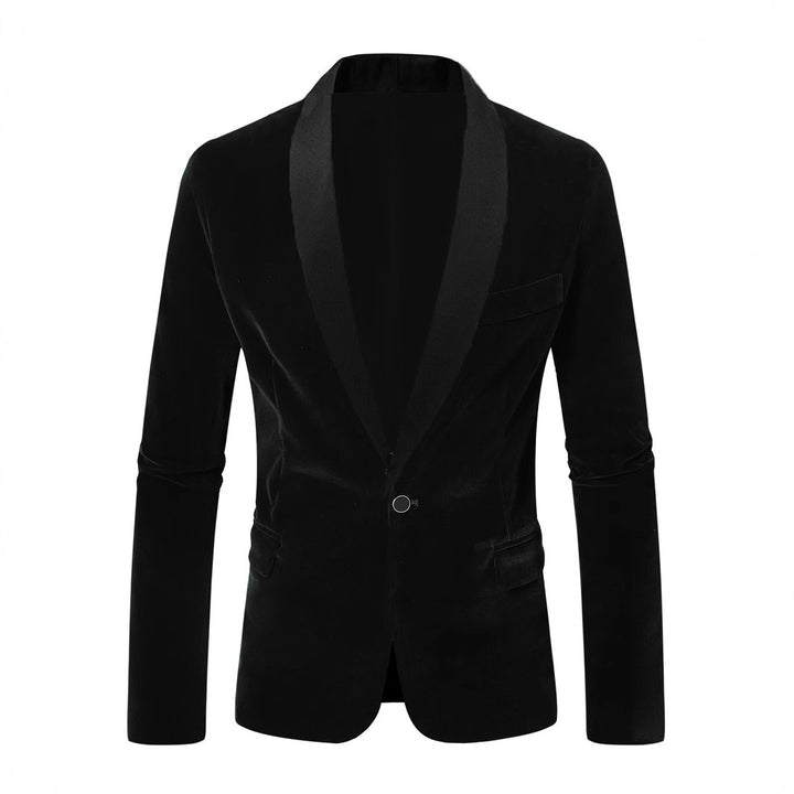 Men's elegant velvet blazer with satin finish Lisslune