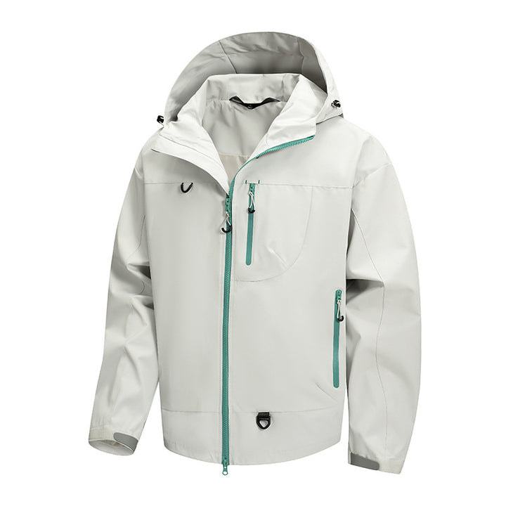 Men's Robust Transitional Jacket with Stowable Hood Area Lisslune