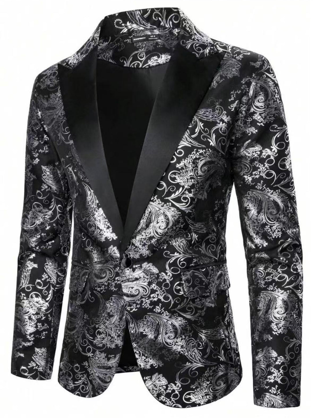 Men's elegant tuxedo jacket with floral pattern Lisslune