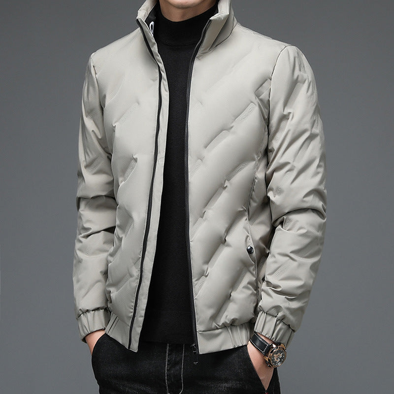 Men's quilted transitional jacket with high protective collar Lisslune