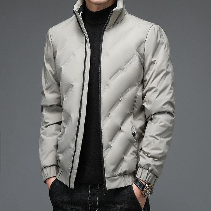 Men's quilted transitional jacket with high protective collar Lisslune