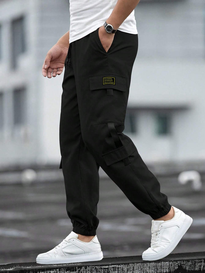 Men's cargo pants with functional pockets and elastic waistband Lisslune