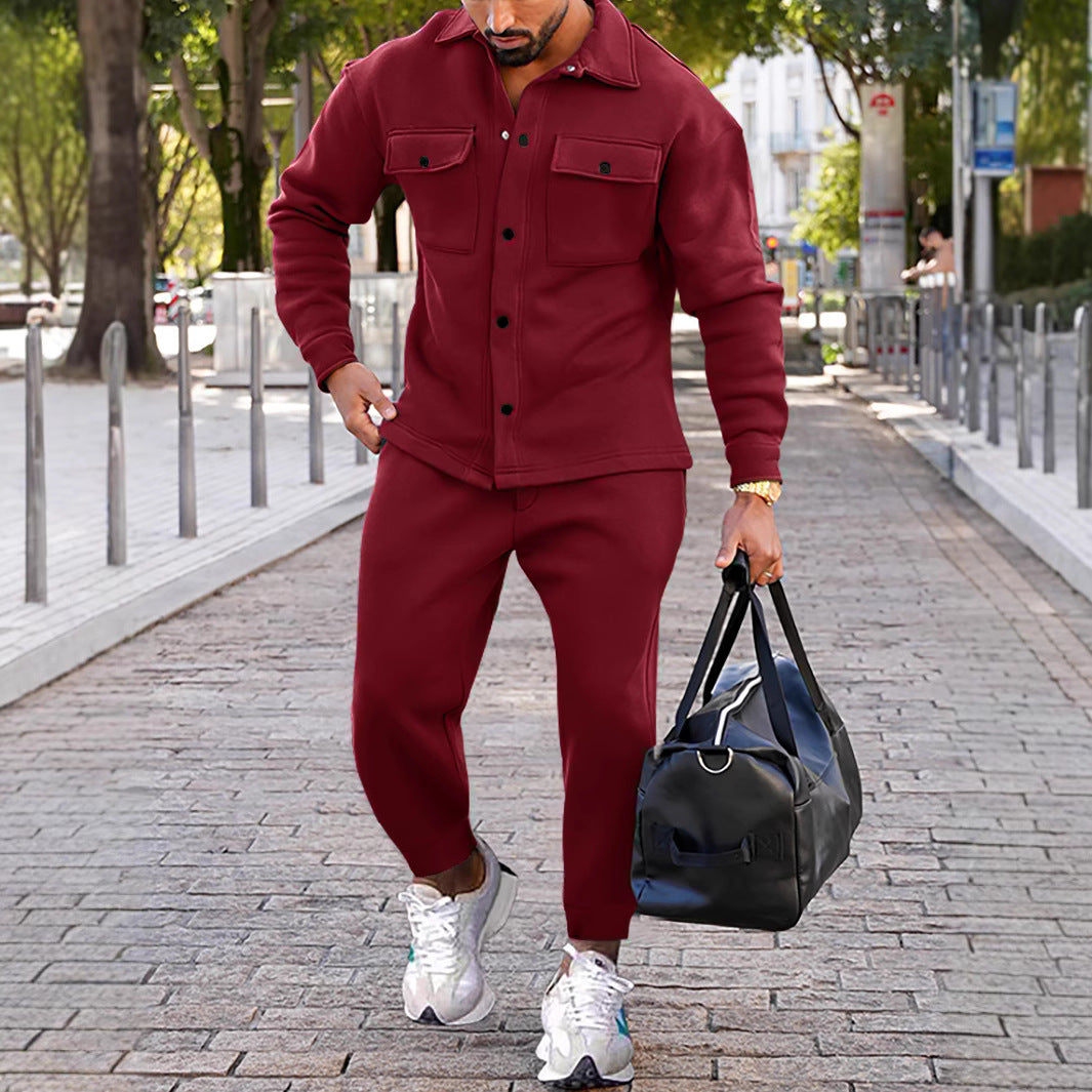 Men's casual leisure jacket with practical pockets and comfortable waistband Lisslune