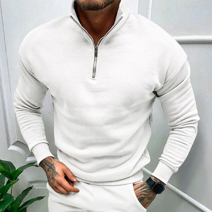 Men's sweatshirt with stand-up collar and zipper Lisslune