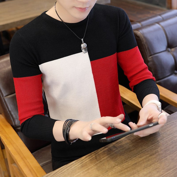 Men's fashionable sweatshirt with geometric pattern Lisslune