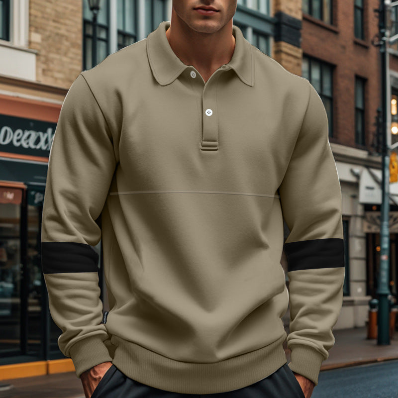 Men's sporty sweater with trendy contrasting stripes Lisslune