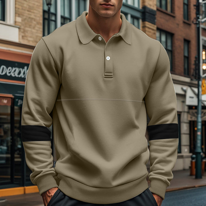 Men's sporty sweater with trendy contrasting stripes Lisslune