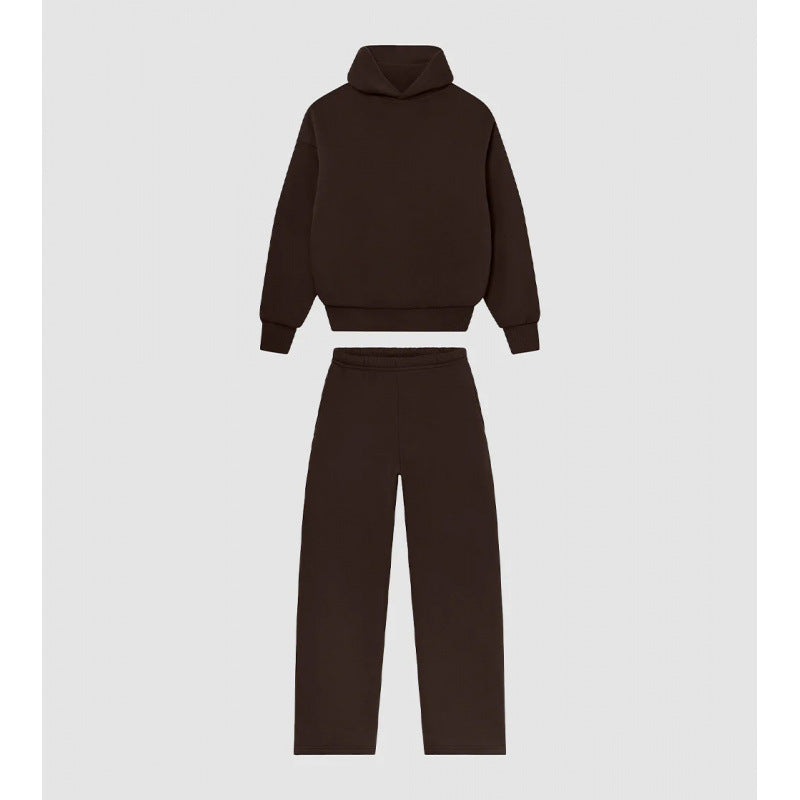Women's Cozy Sweatshirt and Pants Set with High Collar and Casual Fit Lisslune