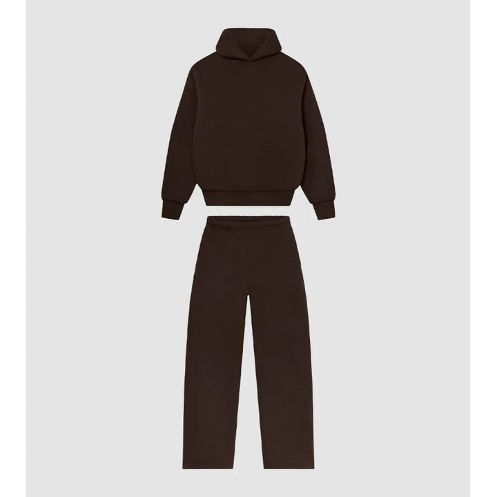 Women's Cozy Sweatshirt and Pants Set with High Collar and Casual Fit Lisslune