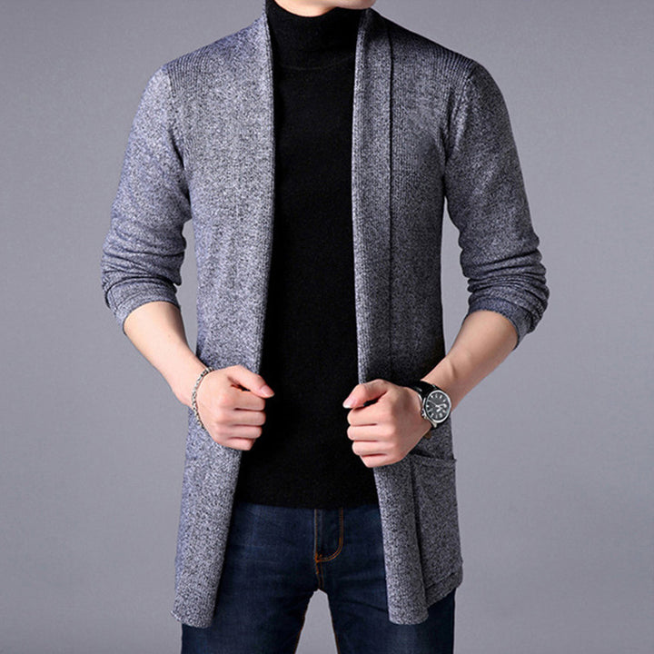 Men's cardigan with open cut and practical pockets Lisslune