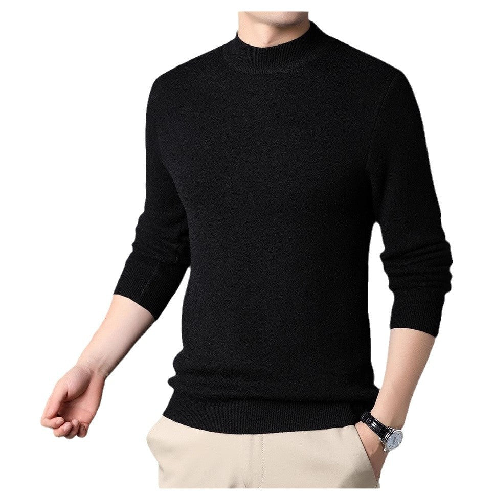 Men's fine-knit sweater with turtleneck and soft materials Lisslune