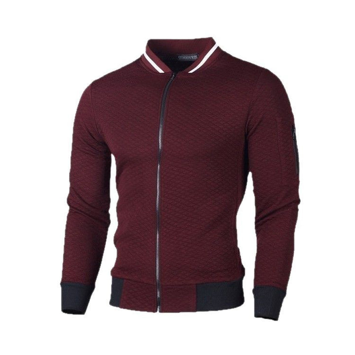 Men's sporty quilted jacket with zipper and contrast details Lisslune