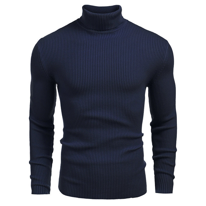 Men's turtleneck sweater made of fine rib knit Lisslune