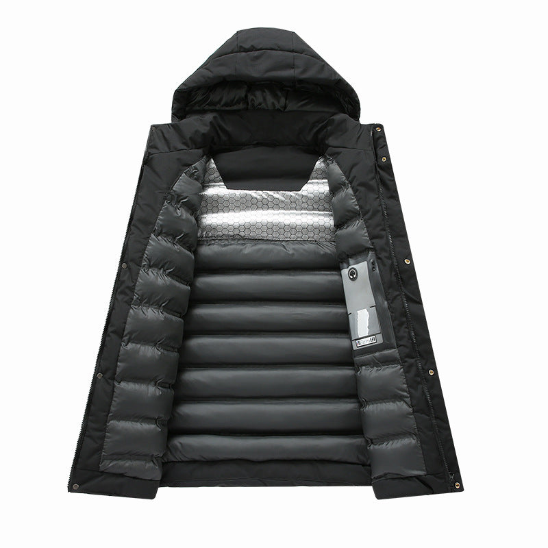 Men's insulated functional jacket with hood and water-repellent properties Lisslune