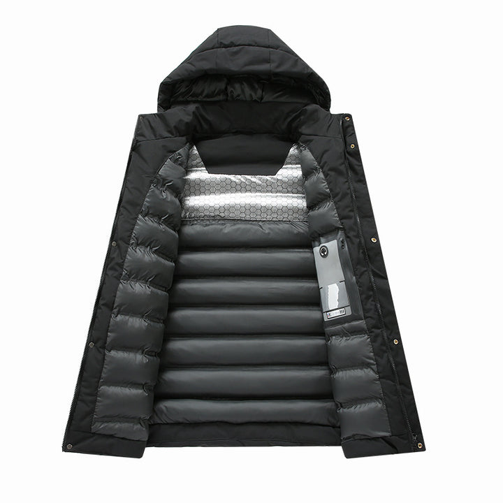 Men's insulated functional jacket with hood and water-repellent properties Lisslune