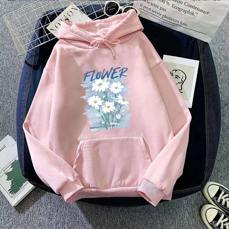 Women's hoodie with floral graphic print Lisslune