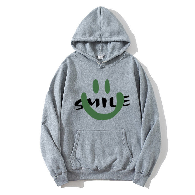 Women's Hoodie with Casual Smile Motif Lisslune