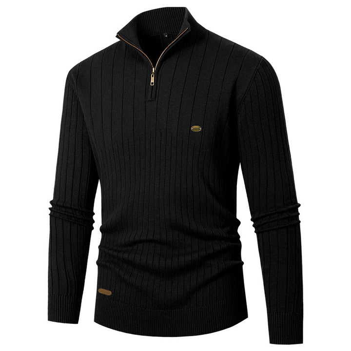 Men's sweater with stand-up collar and fine knit Lisslune