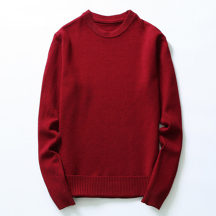 Men's finely knitted sweater made of high-quality cotton with round neck Lisslune