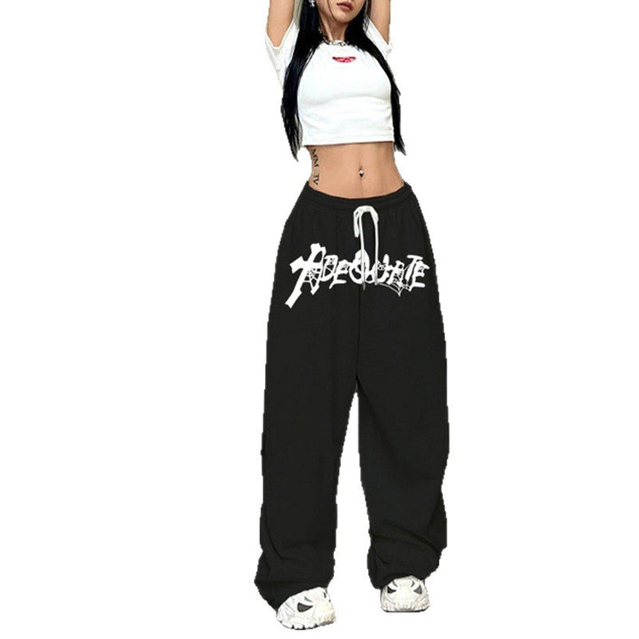 Women’s Casual Leisure Pants with Wide Cut and Stylish Print Lisslune