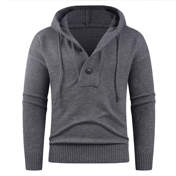 Men's stylish hooded sweatshirt with button detail Lisslune