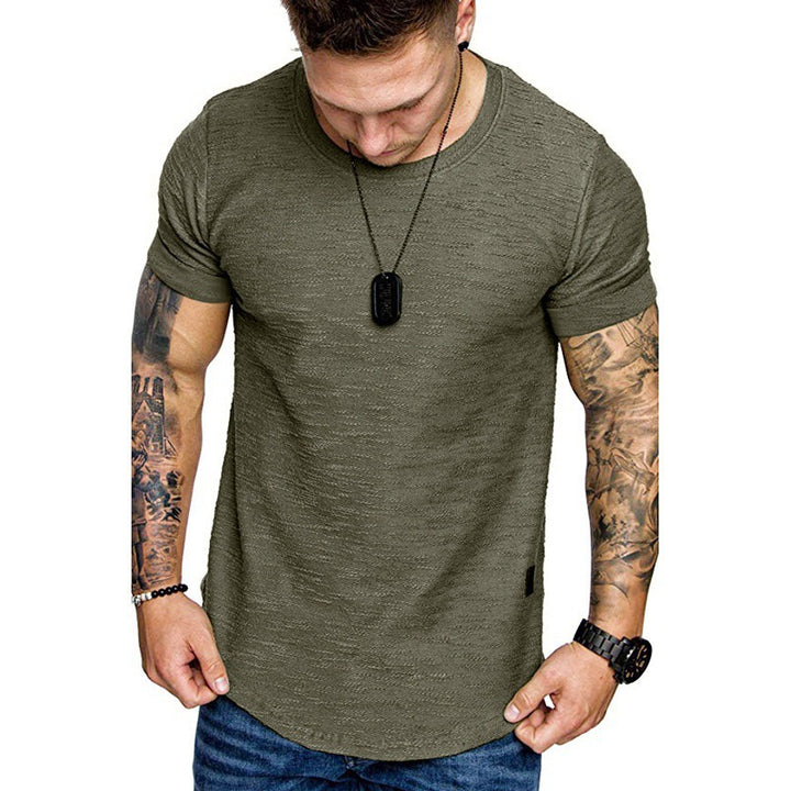 Men's high-quality T-shirt with textured fabric and figure-hugging cut Lisslune