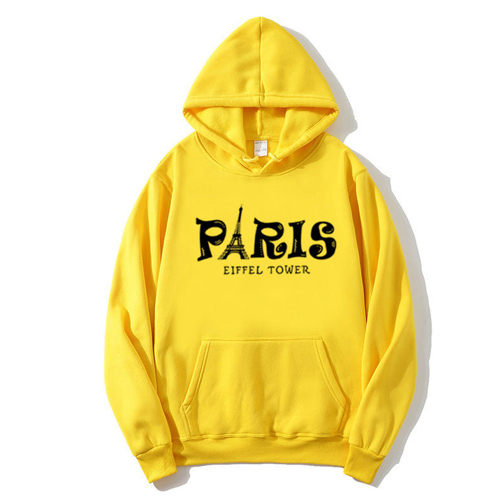 Women's Hoodie with Creative Paris Design Lisslune