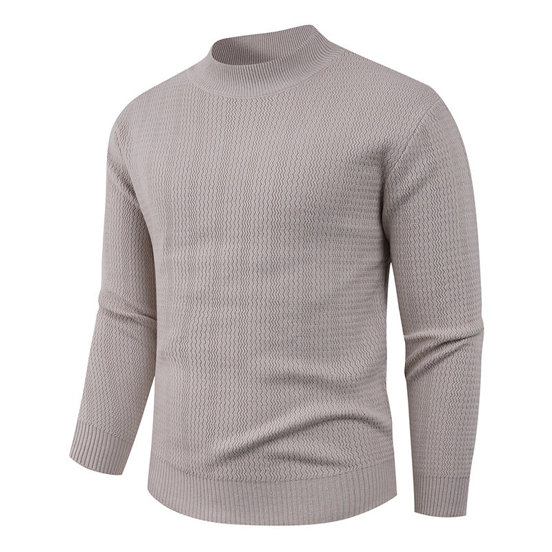 Men's structured sweater with high collar and fashionable design Lisslune