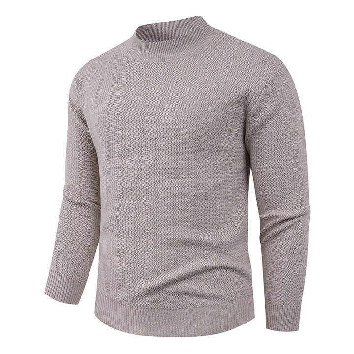 Men's structured sweater with high collar and fashionable design Lisslune