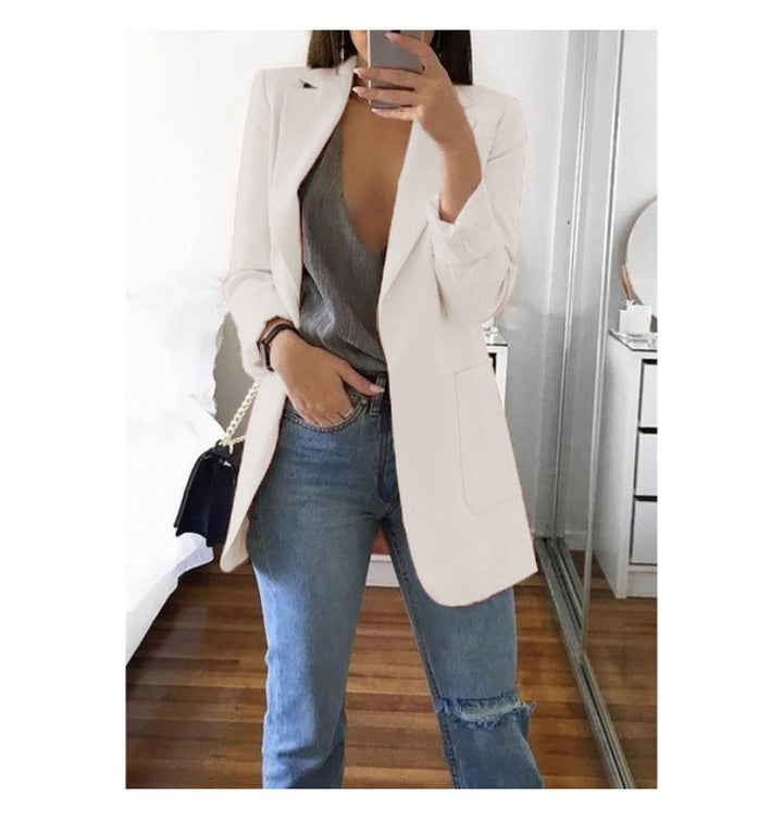 Damen eleganter Blazer mit tailliertem Schnitt und praktischen Taschen Lisslune