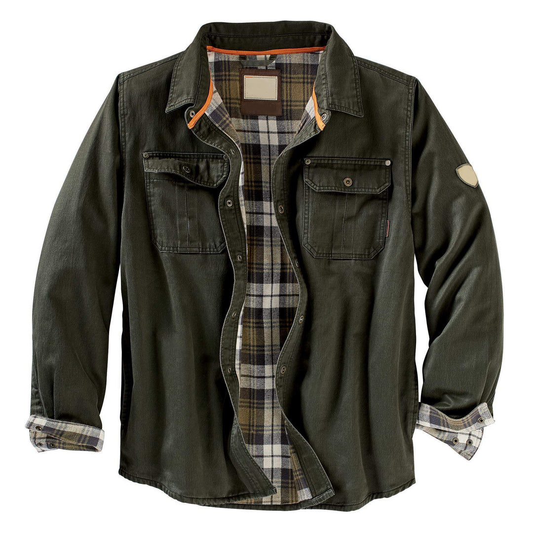 Men's shirt jacket with checked lining and practical breast pockets Lisslune
