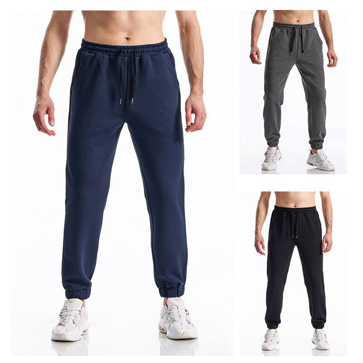 Men's sporty leisure pants with textured surface Lisslune