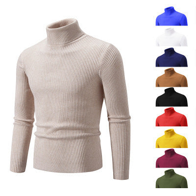 Men's turtleneck sweater made of fine ribbed material Lisslune
