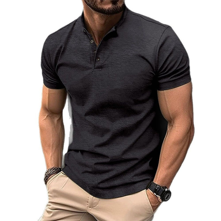 Men's polo shirt with stylish collar and breathable cotton Lisslune