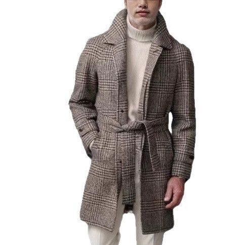 Men's Classic Check Coat Lisslune