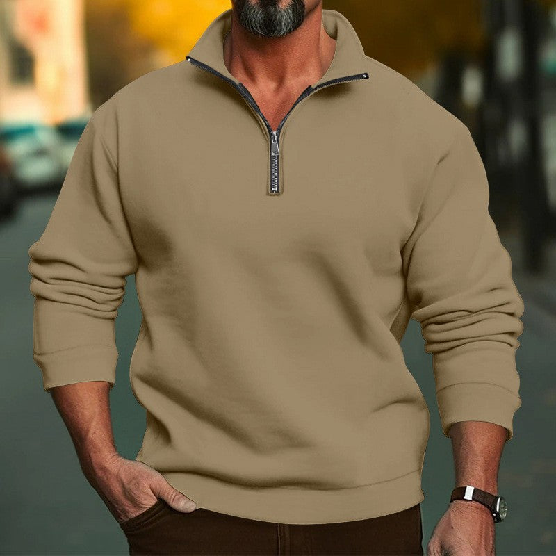Men's sweatshirt with half zip and cozy fleece Lisslune