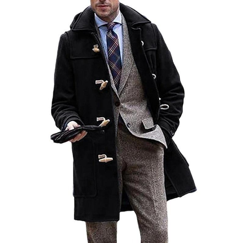 Men's elegant duffle coat with high-quality details and traditional design Lisslune