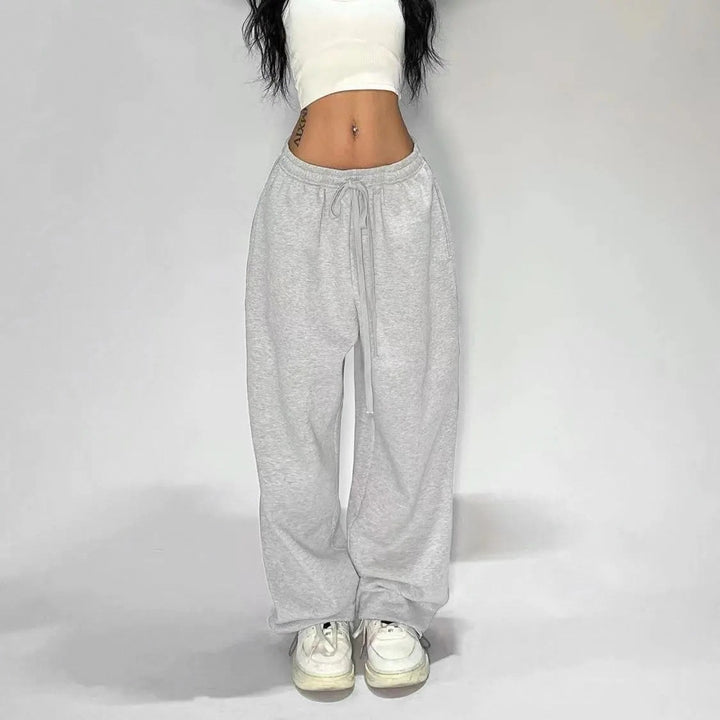Women's comfortable leisure pants with elastic waistband and wide fit Lisslune