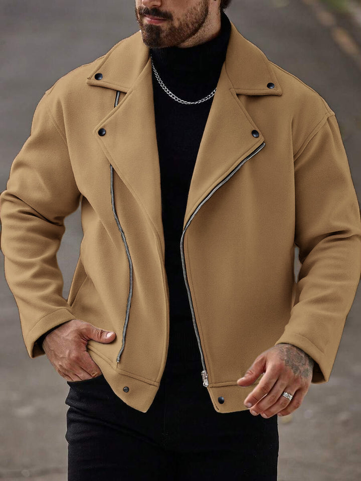 Men's Casual Motorcycle Jacket with Soft Lining Lisslune
