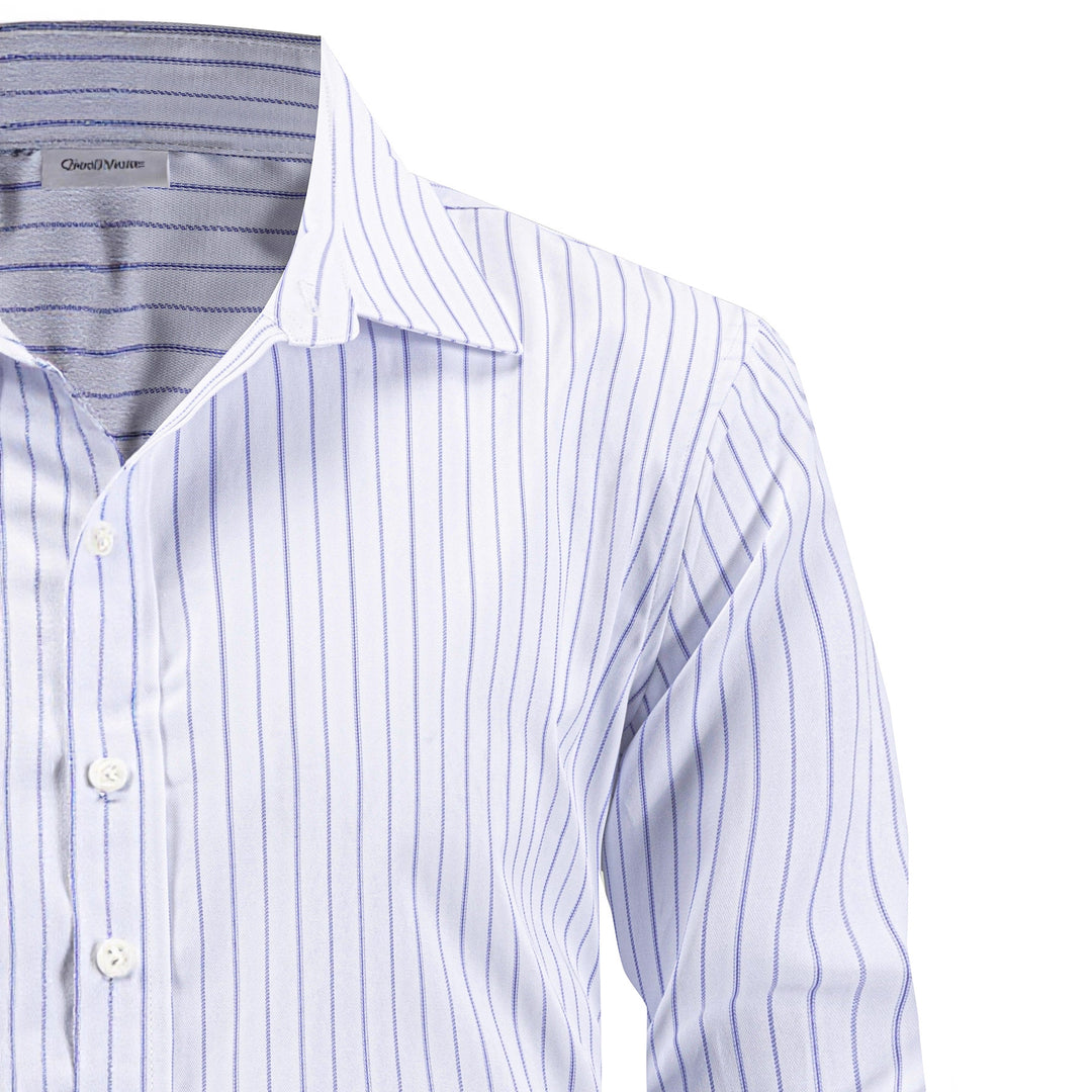 Men's elegant striped long-sleeve shirt Lisslune
