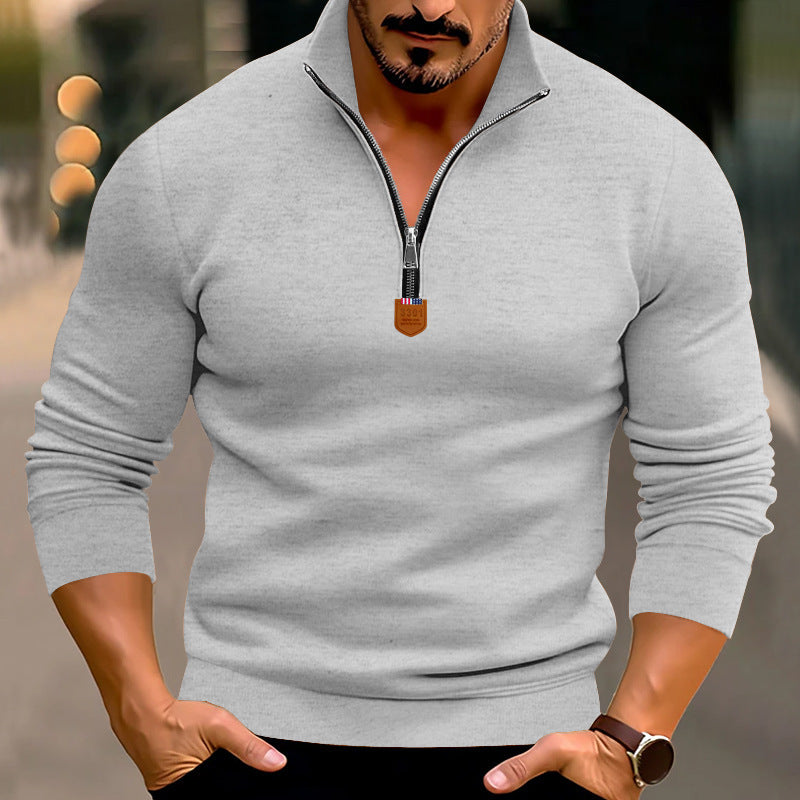 Men's padded sweater with modern zipper and slim fit Lisslune