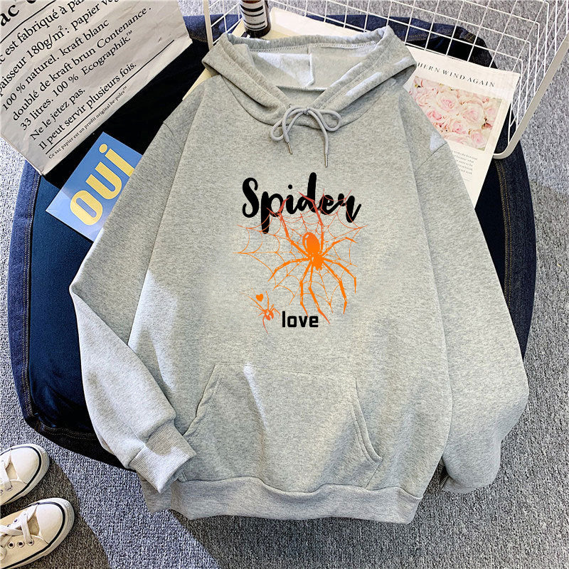 Women's hoodie with creative spider design Lisslune