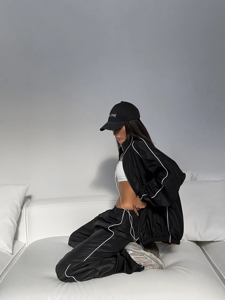 Women Sporty Windbreaker and Loose Pants Set Lisslune