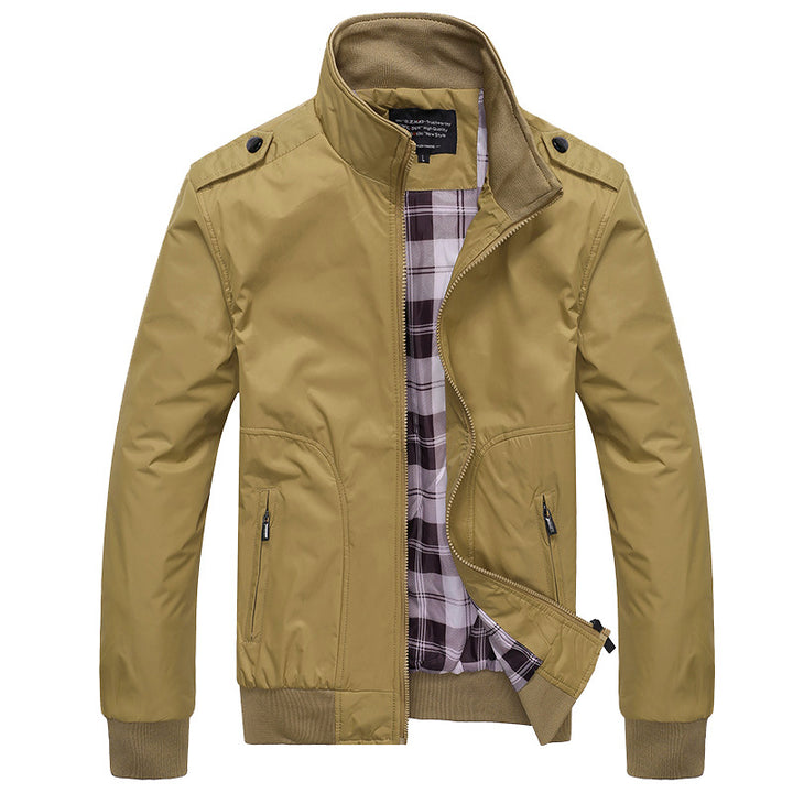 Men's Stylish Transitional Jacket with High Collar and Practical Pockets Lisslune