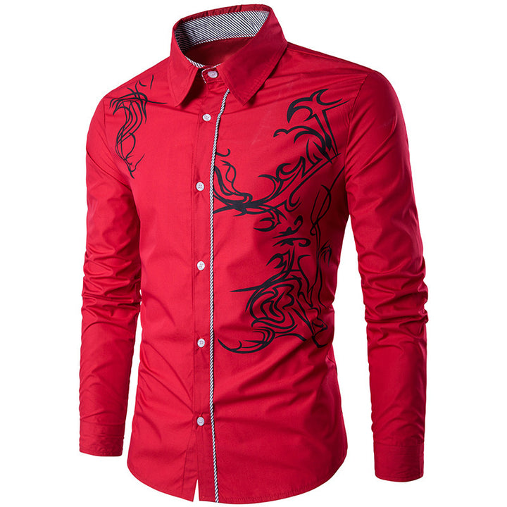 Men's shirt with creative graphic design and elegant cut Lisslune